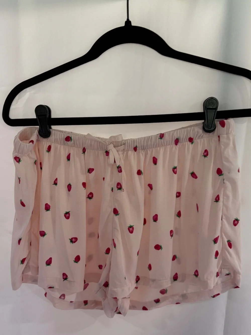 RAILS Light Pink Strawberry Print Short Pajama Set - Size S 100% Rayon